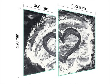 TMK ZAŠTITNA PLOČA OD STAKLA ZA ŠTEDNJAK 70x52 SRCE