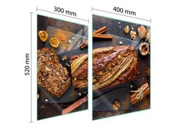 TMK ZAŠTITNA PLOČA OD STAKLENA ZA ŠTEDNJAK 70x52 ZA KRUH