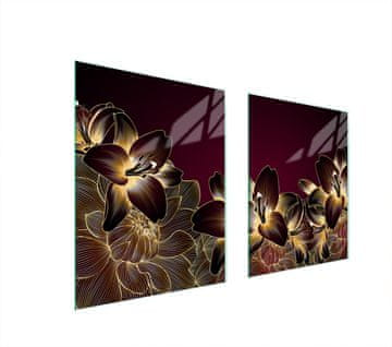 TMK ZAŠTITNA PLOČA OD STAKLA ZA ŠTEDNJAK 85x52 ORHIDEJA