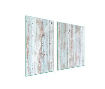 TMK STAKLENI TANJUR I DASKA ZA REZANJE 100x52 DRVO