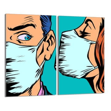 TMK Staklena zaštitna ploča za štednjak 2x30x52 Maska