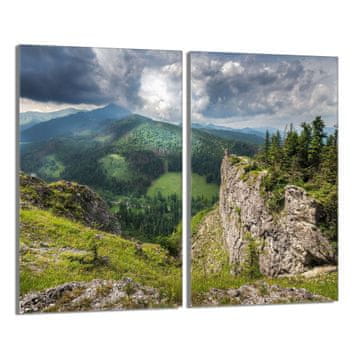 TMK Staklena zaštitna ploča za štednjak 2x30x52 Planine