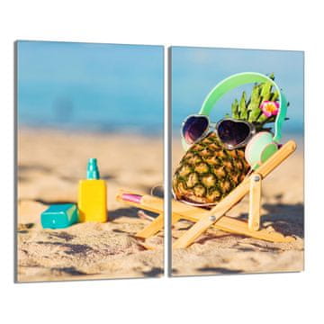 TMK Staklena zaštita za ploču za kuhanje 2x30x52 Ananas