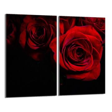 TMK Staklena zaštitna ploča za štednjak 2x30x52 Rose