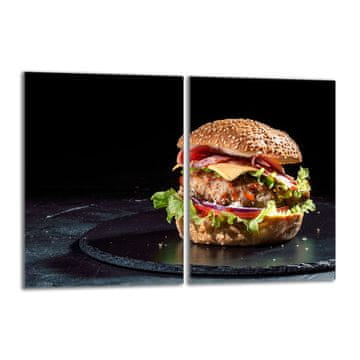 TMK Staklena zaštitna ploča za štednjak 2x40x52 Hamburger