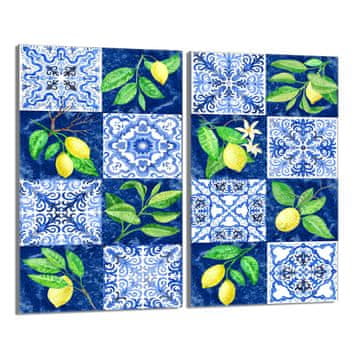 TMK Staklena zaštitna ploča za štednjak 2x30x52 Mosaic