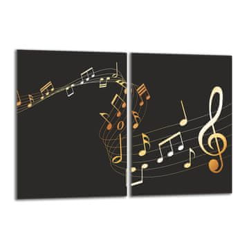 TMK Staklena zaštitna ploča za štednjak 2x40x52 Music