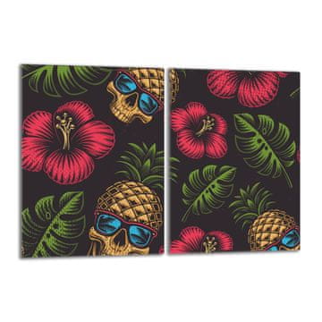 TMK Staklena zaštita za ploču za kuhanje 2x40x52 Ananas