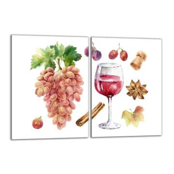 TMK Staklena zaštitna ploča za štednjak 2x40x52 Vino