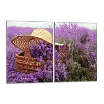 TMK Staklena zaštitna ploča za štednjak 2x40x52 Lavanda