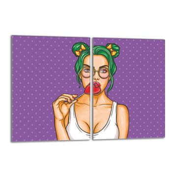 TMK Staklena zaštitna ploča za štednjak 2x40x52 Woman