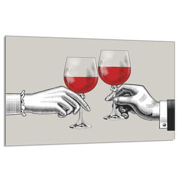 TMK Staklena zaštitna ploča za štednjak 80x52 Vino