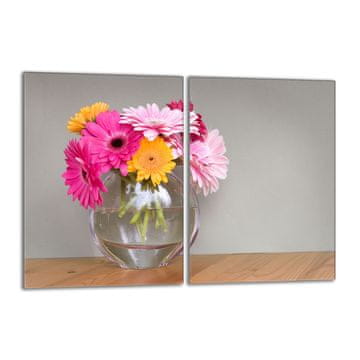 TMK Zaštitnik za staklenu ploču za štednjak 2x40x52 Cvijeće