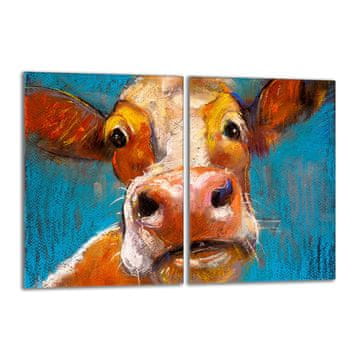TMK Staklena zaštitna ploča za štednjak 2x40x52 Cow