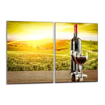 TMK Staklena zaštitna ploča za štednjak 2x40x52 Vino