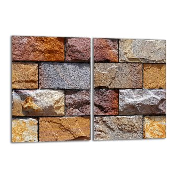 TMK Staklena zaštitna ploča za štednjak 2x40x52 Cigla