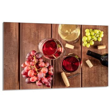 TMK Staklena zaštitna ploča za štednjak 80x52 Vino