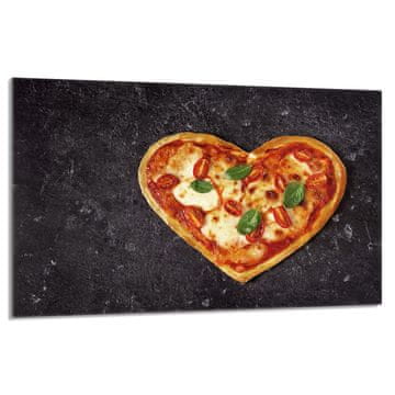 TMK Staklena zaštitna ploča za štednjak 80x52 Srce