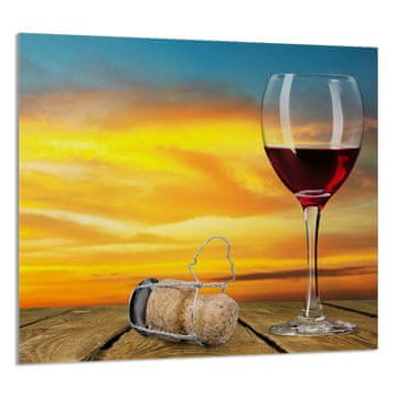 TMK STAKLENA PLOČA ZA KUHINJU 65x60 Vino