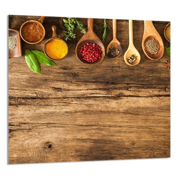 TMK STAKLENA PLOČA ZA KUHINJU 65x60 Začini