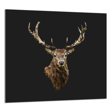 TMK STAKLENA PLOČA ZA KUHINJU 65x60 Jelen