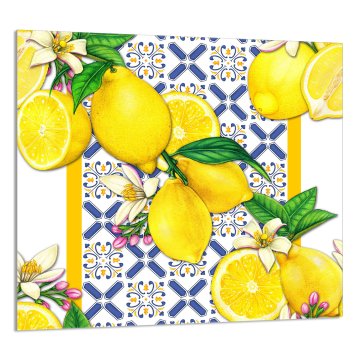 TMK STAKLENA PLOČA ZA KUHINJU 65x60 Limuni