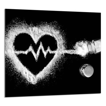 TMK STAKLENA PLOČA ZA KUHINJU 65x60 Srce