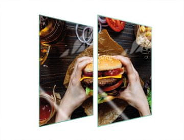 TMK ZAŠTITNA STAKLENA PLOČA ZA KUHINJU 2x35x52 HAMBURGER