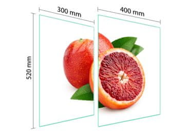 TMK ZAŠTITNA PLOČA OD STAKLENA ZA ŠTEDNJAK 70x52 GREJPFRUT