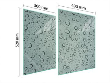 TMK ZAŠTITNA PLOČA OD STAKLA ZA ŠTEDNJAK 70x52 DROPS