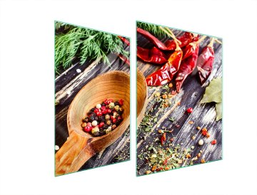 TMK STAKLENA ZAŠTITNA PLOČA ZA ŠTEDNJAK 70x52 ZAČINI