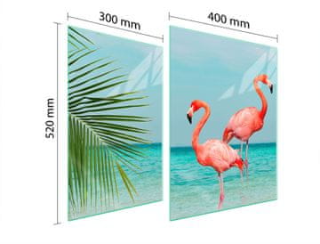 TMK ZAŠTITNA PLOČA OD STAKLA ZA ŠTEDNJAK 70x52 FLAMINGO