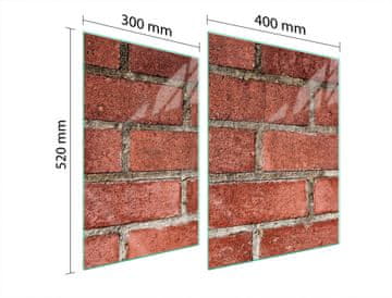 TMK ZAŠTITNA PLOČA OD STAKLA ZA PEĆ 70x52 CIGLENA