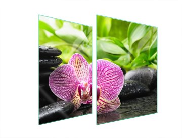 TMK ZAŠTITNA PLOČA OD STAKLA ZA ŠTEDNJAK 70x52 ORHIDEJA