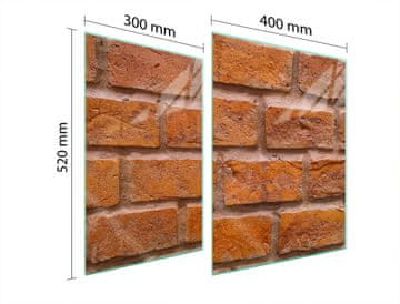 TMK ZAŠTITNA PLOČA OD STAKLA ZA PEĆ 70x52 CIGLENA