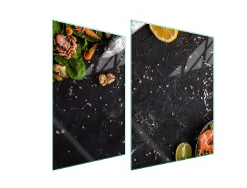 TMK ZAŠTITNA PLOČA OD STAKLENA ZA ŠTEDNJAK 70x52 RIBA