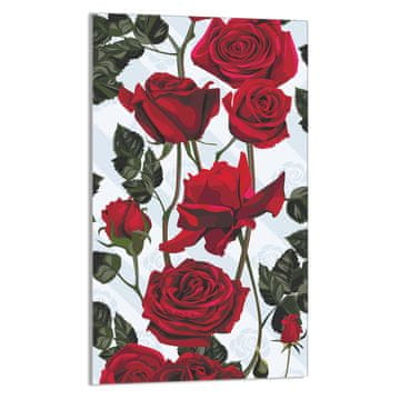 TMK STAKLENA DASKA ZA REZANJE 30x52 Ruže