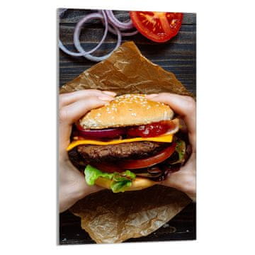 TMK STAKLENA DASKA ZA REZANJE 30x52 Hamburger