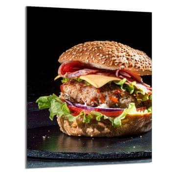 TMK STAKLENA DASKA ZA REZANJE 40x52 Hamburger