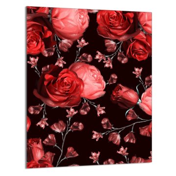 TMK STAKLENA DASKA ZA REZANJE 40x52 Ruže