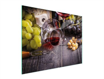 TMK STAKLENA DASKA ZA REZANJE 52x40 VINO