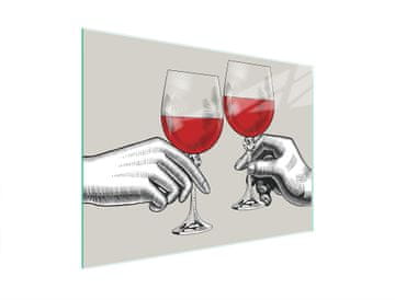 TMK STAKLENA DASKA ZA REZANJE 40x30 VINO
