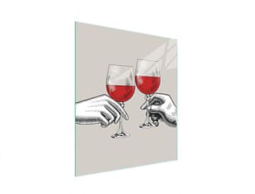 TMK STAKLENA DASKA ZA REZANJE 45x52 VINO