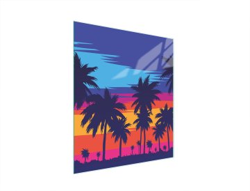 TMK STAKLENA DASKA ZA REZANJE 45x52 PALME