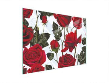 TMK STAKLENA DASKA ZA REZANJE 30x22 RUŽE