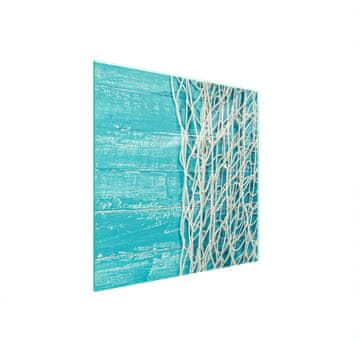 TMK ZAŠTITNA PLOČA OD STAKLA ZA ŠTEDNJAK 50x52 TIRKIZNA