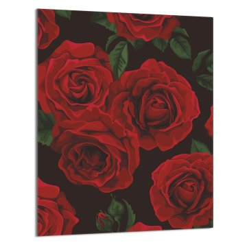 TMK STAKLENA DASKA ZA REZANJE 40x52 Ruže