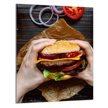 TMK STAKLENA DASKA ZA REZANJE 40x52 Hamburger