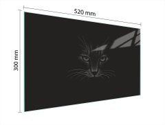 TMK STAKLENA DASKA ZA REZANJE 52x30 MAČKA