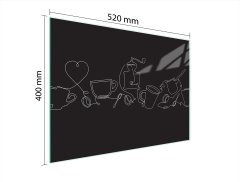 TMK STAKLENA DASKA ZA REZANJE 52x40 CRNA